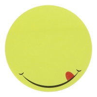 Блок для нотаток з клейким шаром SMILE 70х70 мм, 50 аркушів, жовтий Buromax BM.2318-08