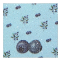 Блок пластиковий для нотаток з клейким шаром BLUEBERRY ARABESKI, 75x75мм, 50 арк., прозорий, блискучий, кобальтовий Buromax BM.2325-54