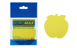 Блок для заметок "Яблоко", 50 арк., ассорти, Buromax неон BM.2360-99