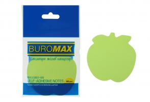 Блок для заметок "Яблоко", 50 арк., ассорти, Buromax неон BM.2360-99