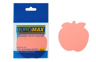 Блок для заметок "Яблоко", 50 арк., ассорти, Buromax неон BM.2360-99