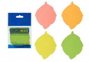 Блок для заметок "Листья", 50 арк., ассорти, Buromax неон BM.2367-99