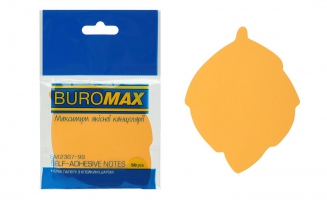Блок для заметок "Листья", 50 арк., ассорти, Buromax неон BM.2367-99