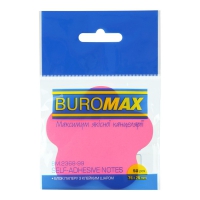 Блок для заметок "цветок", 50 л., ассорти, неон Buromax BM.2368-99