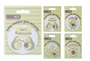 Блок для нотаток AVOCADO, з кл.шаром, діам. 70 мм, 30 арк Buromax BM.2381-71