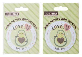 Блок для нотаток AVOCADO, з кл.шаром, діам. 70 мм, 30 арк Buromax BM.2381-71