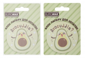 Блок для нотаток AVOCADO, з кл.шаром, діам. 70 мм, 30 арк Buromax BM.2381-71