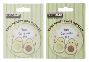 Блок для нотаток AVOCADO, з кл.шаром, діам. 70 мм, 30 арк Buromax BM.2381-71