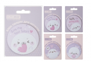 Блок для нотаток CUTE SEAL, з кл.шаром, діам. 70 мм, 30 арк Buromax BM.2381-72