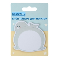 Блок для заметок FUNNY ANIMALS, с кл. слоем, 75х75 мм, 30 арк Buromax BM.2381-76