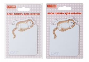 Блок для нотаток LAZY CAT, з кл.шаром, 70х94 мм, 30 арк Buromax BM.2381-77
