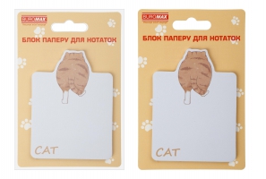 Блок для нотаток LAZY CAT, з кл.шаром, 70х94 мм, 30 арк Buromax BM.2381-77