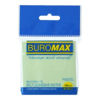 Блок для нотаток PASTEL, 75х75мм, 100арк., салатовий Buromax BM.2384-15