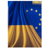 Книга обліку Укр. симв. 96 арк/кліт.оф.(тв. лам. обл), А4 Buromax BM.2400-38