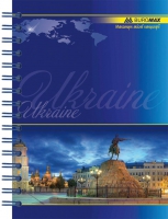 Книга для нотаток А6, 96 арк., пружина, кліт., тв. лам. палітурка Buromax BM.2422