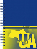 Книга для нотаток А6, 96 арк., пружина, кліт., тв. лам. палітурка Buromax BM.2422