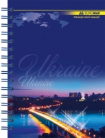 Книга для нотаток А6, 96 арк., пружина, кліт., тв. лам. палітурка Buromax BM.2422