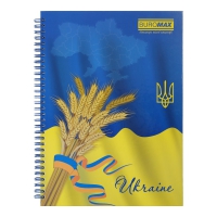 Зошит для нотаток MY COUNTRY, А4, 96 арк., клітинка, тверда обкладинка з ламінацією Buromax BM.2432