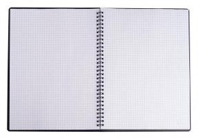 Книжка записна на пружині "OFFICE" А4, 96арк.,кл., пластик.обкл., синій Buromax BM.24451150-02