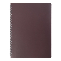 Книжка записная на пружине "OFFICE" А4, 96л.,кл., пластик.обкл., т. коричневый Buromax BM.24451150-19