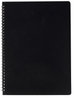 Книжка записн. на пруж. "GLOSS" А4, 80арк.,кл., пластик.ОКЛ., черный Buromax BM.24452151-01