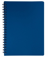 Книжка записна на пружині "STATUS" А4, 80арк.,кліт., пластик.обкліт.,маренго Buromax BM.24452153-53