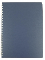 Книжка записн. на пруж. "BARK" А4, 60арк.,кл., пластик.обкл., синій Buromax BM.24454154-02
