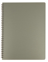 Книжка записн. на пруж. "BARK" А4, 60арк.,кл., пластик.ОКЛ., серый Buromax BM.24454154-09