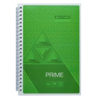 Тетрадь на пружине PRIME А5, 96л., клетка, в картонной обложке, салатовый Buromax BM.24551101-15