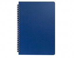 Книжка записна на пружині "OFFICE" А5, 96арк.,кліт., пластик.обкліт., синій Buromax BM.24551150-02