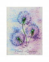 Блокнот FLOWERS LANGUAGE, А6, 64 арк., клітинка, тверда обкладинка, мат. ламінація+лак, бузкова Buromax BM.24614101-26