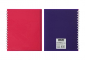Зошит на пружині FUCHSIA, В5, 96 арк, кліт., з розділюв., пласт.обкл. Buromax BM.2464-84