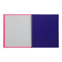 Зошит на пружині FUCHSIA, В5, 96 арк, кліт., з розділюв., пласт.обкл. Buromax BM.2464-84
