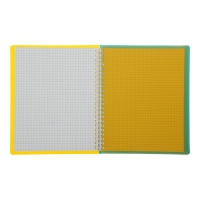 Тетрадь на пружине UKRAINE, В5, 96 л, кл., из разделителя., пласт.обл. Buromax BM.2464-85