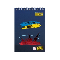 Блокнот на пружині зверху PATRIOT "DREAMS COME TRUE", А6, 48арк., клітинка, картонна обкладинка Buromax BM.24645106