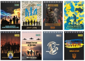 Блокнот на пружині зверху PATRIOT "ARMED FORCES", А6, 48арк., клітинка, картонна обкладинка Buromax BM.24645112