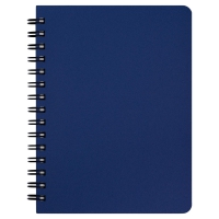 Книжка записна на пружині "OFFICE" А6, 96арк.,кл., пластик.обкл., синій Buromax BM.24651150-02