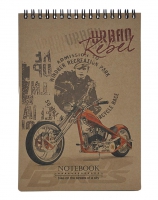 Блокнот на пружині зверху KRAFT, А5, 80 арк., клітинка, перф. Buromax BM.2471