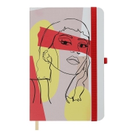 Книжка записна LADY, на гумці, 136х207мм, 96 арк., кліт., офсет крем., тв.лам.обкл., капучіновая Buromax BM.255106-32