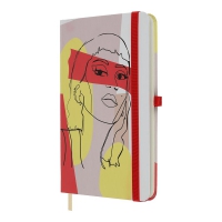 Книжка записна LADY, на гумці, 136х207мм, 96 арк., кліт., офсет крем., тв.лам.обкл., капучіновая Buromax BM.255106-32