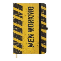 Книжка записна MACHO, на гумці, 136х207мм, 96 арк., кліт., офсет крем., тв.лам.обкл., жовта Buromax BM.255107-08
