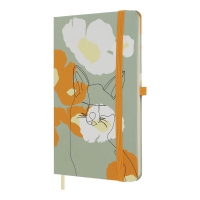 Книжка записна NATURE, на гумці, 136х207мм, 96 арк., кліт., офсет крем., тв.лам.обкл., оливкова Buromax BM.255108-36