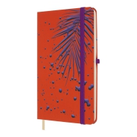 Книжка записна PIANTE, на гумці, 136х207мм, 96 арк., кліт., офсет крем., тв.лам.обкл., помаранчева Buromax BM.255109-11