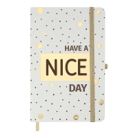 Книжка записна POSITIVO, на гумці, 136х207мм, 96 арк., кліт., офсет крем., тв.лам.обкл., біла Buromax BM.255110-12