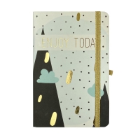 Книжка записна POSITIVO, на гумці, 136х207мм, 96 арк., кліт., офсет крем., тв.лам.обкл., блакитна Buromax BM.255110-14
