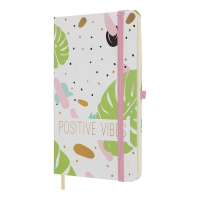 Книжка записна POSITIVO, на гумці, 136х207мм, 96 арк., кліт., офсет крем., тв.лам.обкл., салатова Buromax BM.255110-15