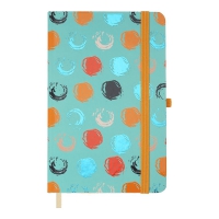 Книжка записна TRENDY, на гумці, 136х207мм, 96 арк., кліт., офсет крем., тв.лам.обкл., бірюзова Buromax BM.255111-06