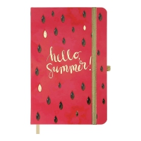 Книжка записна TRENDY, на гумці, 136х207мм, 96 арк., кліт., офсет крем., тв.лам.обкл., малинова Buromax BM.255111-29
