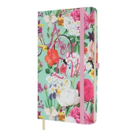 Книжка записна TROPICAL, на гумці, 136х207мм, 96 арк., кліт., офсет крем., тв.лам.обкл., бірюзова Buromax BM.255112-06