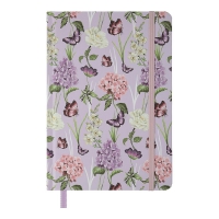 Книжка записна GENTLE, на гумці, А5, 96 арк., клітинка, офсет крем., тв.лам.обл., лавандова Buromax BM.255113-39